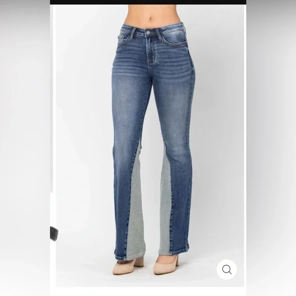 Judy Blue Two-Tone Flare fit Jeans - Picture 5 of 14